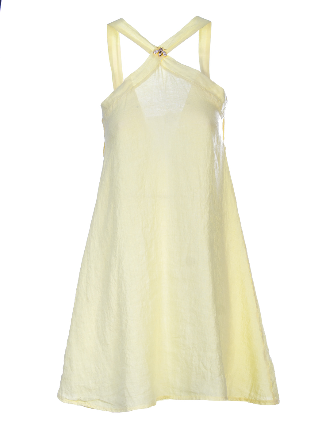 ABITO CORTO DETTAGLIO COLLO, 3TG  - YELLOW